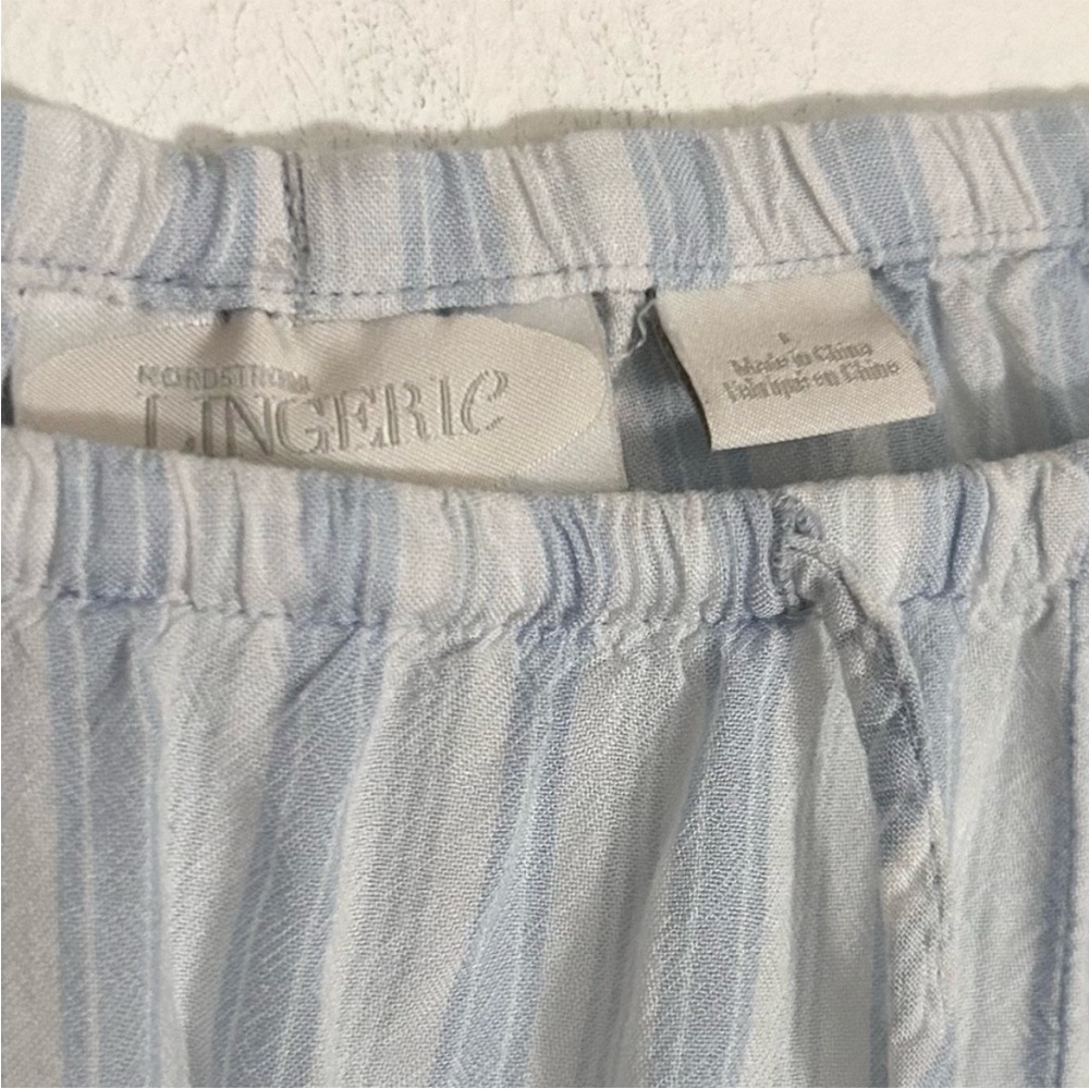 Nordstrom Blue and White Striped Pajama Set Womens size large - Picture 6 of 7